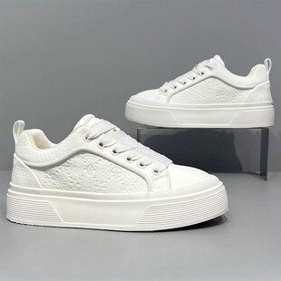 复古印花高端网红鞋 皮面百搭潮流板鞋 子 2026春夏季 欧洲站小白男鞋