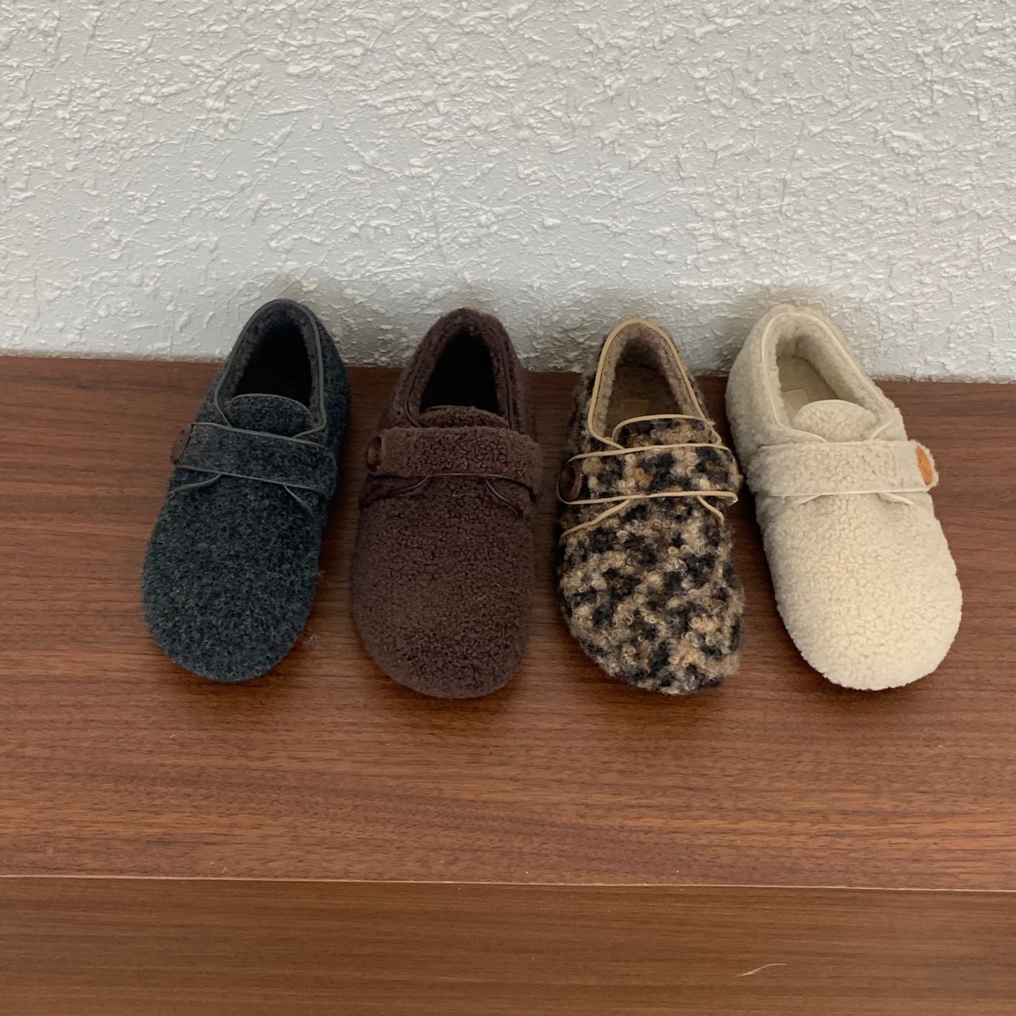 内增高羊羔毛毛鞋女外穿冬季新款厚底勃肯鞋女加绒保暖棉鞋豆豆鞋