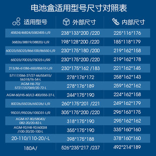 汽车锂电池盒电动车启动电源纯铜极柱启停ABS阻燃防水耐高温电瓶