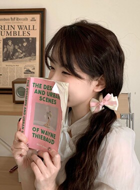 新款蝴蝶结发夹可爱公主韩系边夹双甜心马尾侧边法式头饰鸭嘴少女