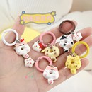 原创可爱卡通甜甜圈猫咪钥匙圈暹罗猫KTins风钥匙扣书包耳机挂件