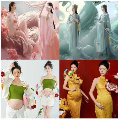 展会主题新款孕妈室内拍照衣服