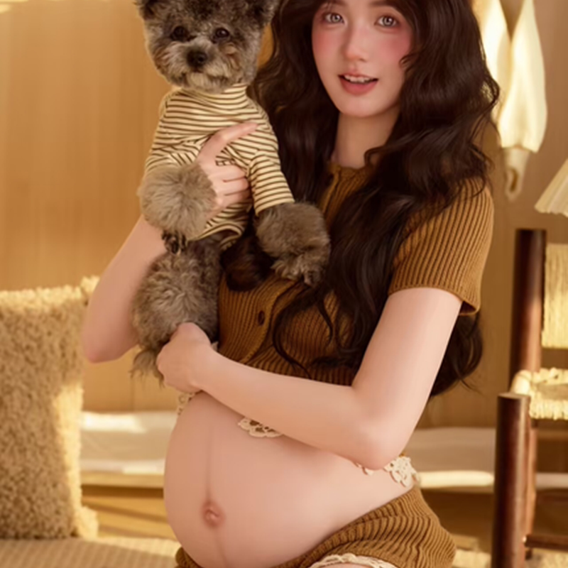 影楼写真小清新针织套装