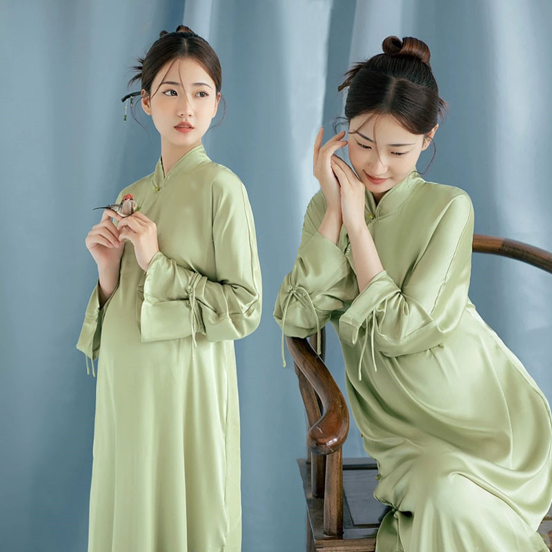 影楼孕妇拍照服装复古中国风旗袍中式古风孕妈旗袍艺术照摄影服装