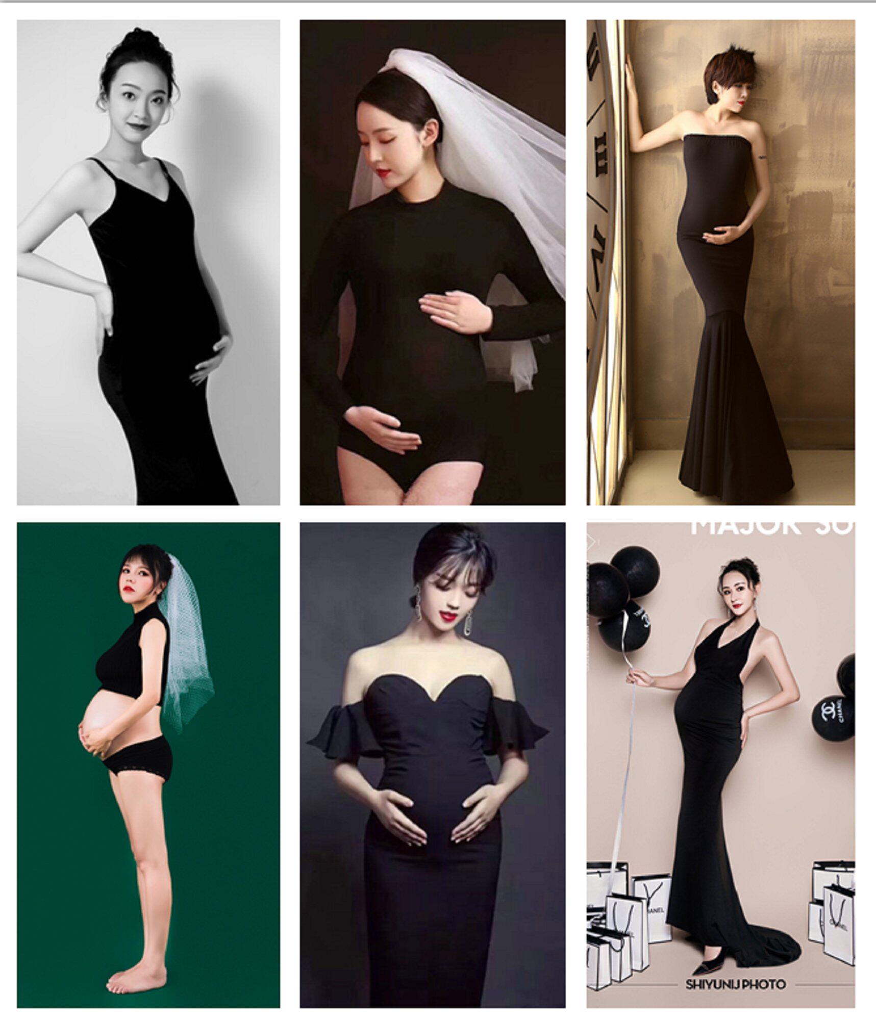 2020影楼新款简单小清新孕妇写真照主题服装02大肚妈咪照摄影服饰