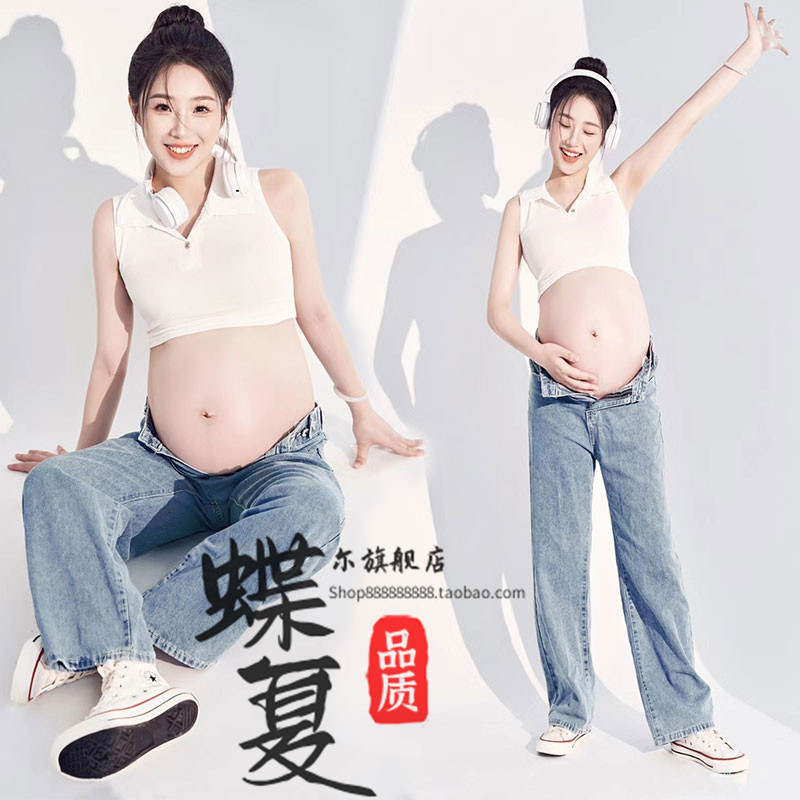影楼孕妇装摄影新款居家风孕妈咪大肚子照艺术照孕妇照片写真服装
