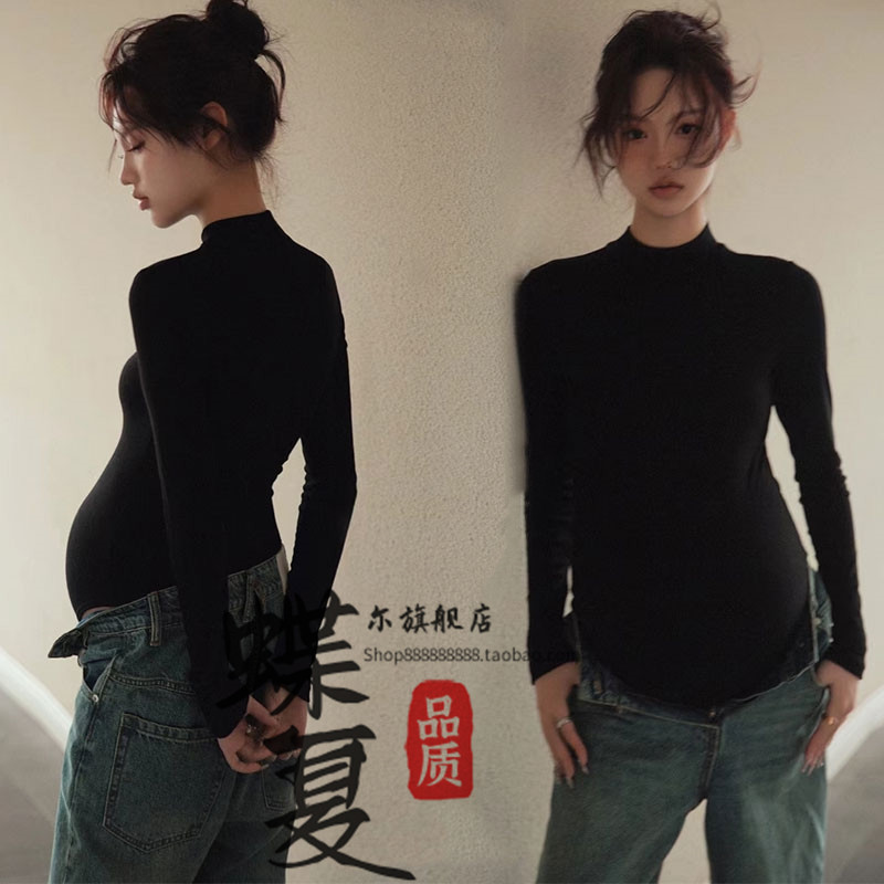 孕妈室内性感气质写真照摄影服饰