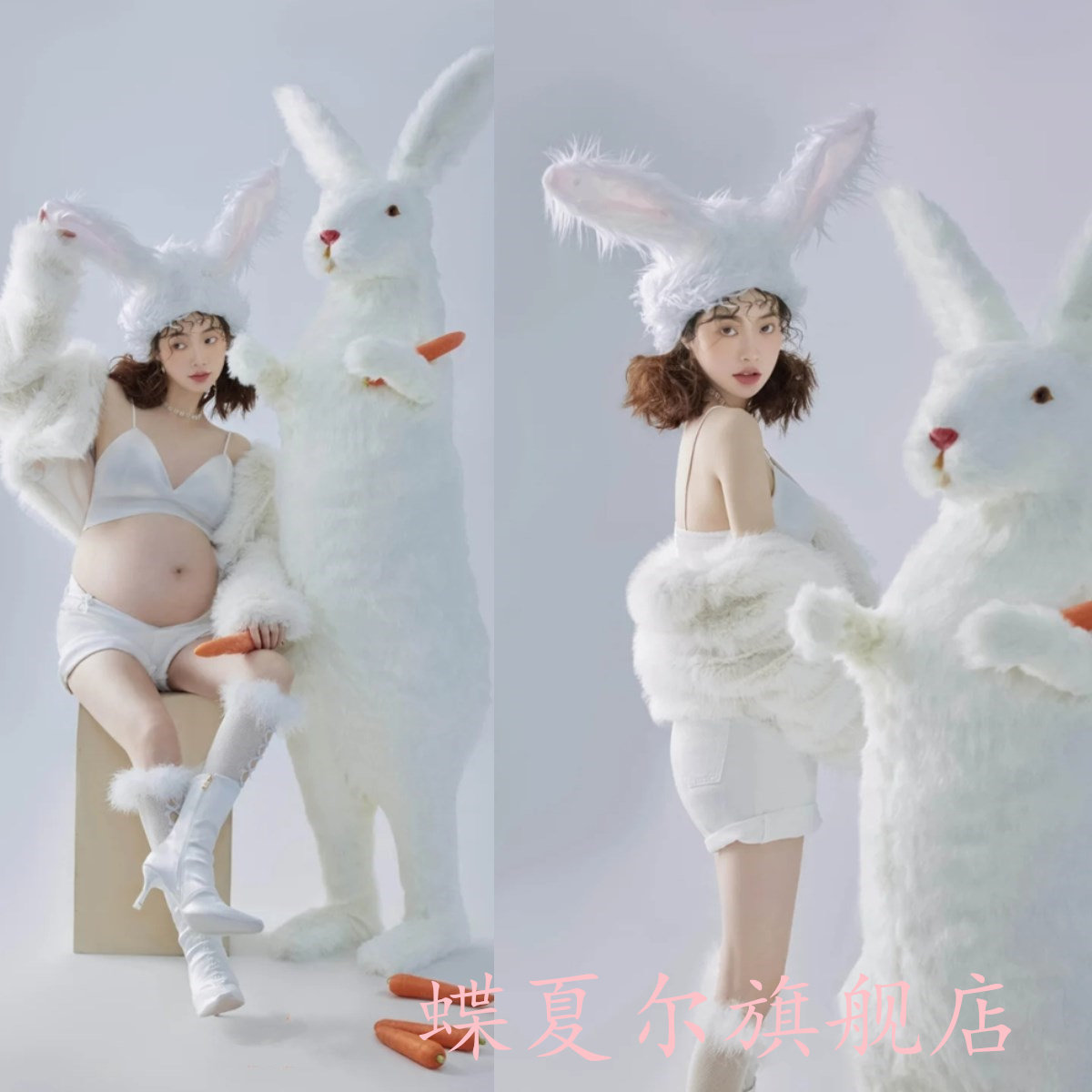 兔年新款新年艺术照摄影衣服