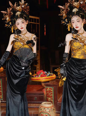 影楼新款孕妈咪唯美写真摄影服装