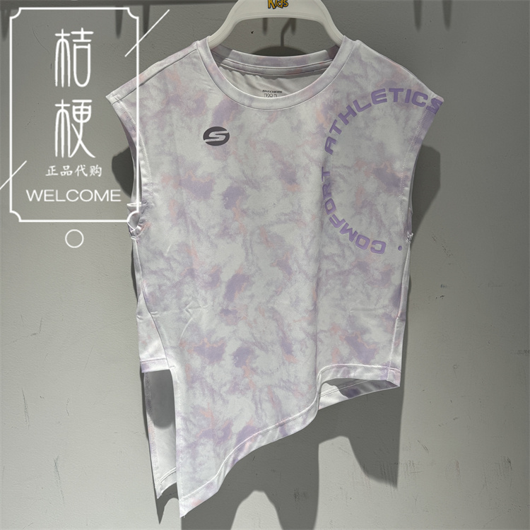 斯凯奇夏款女童针织短袖T恤衫