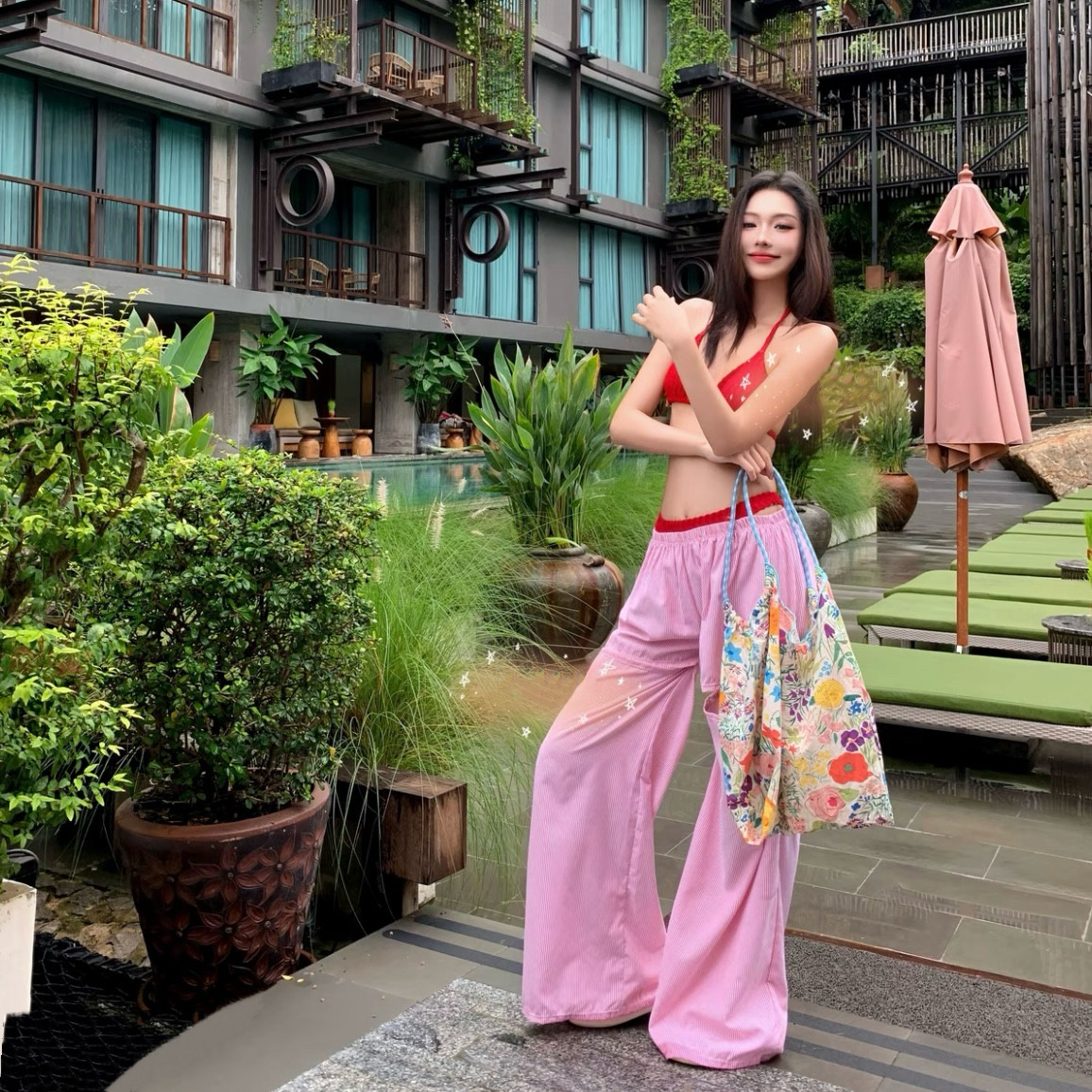 26新款甜酷少女bikini美分体泳衣