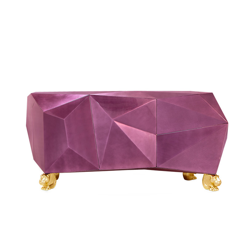 意式极简实木玄关柜轻奢几何钻石餐边柜不锈钢入户门厅现代装饰柜