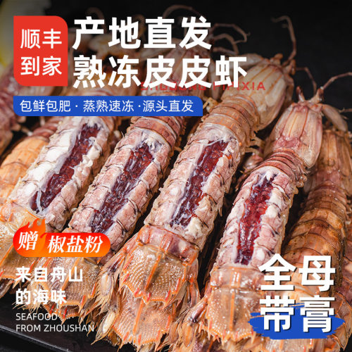 大号【全母带膏】舟山熟冻皮皮虾