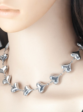 手工女时尚通勤锁骨链不锈钢