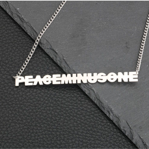 日韩版欧美款权志龙gd同款peaceminusone不掉色钛钢男女项链锁骨