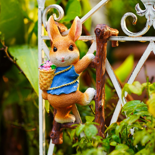 爬梯兔子花园挂件幼儿园装饰