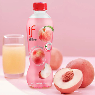 泰国进口if椰子水常温清甜葡萄汁水蜜桃汁果汁系列饮料350ml 6瓶