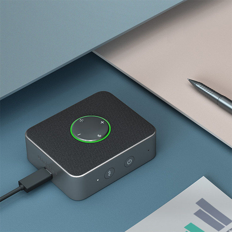 联想ThinkPlus Pocket便携会议全向麦蓝牙type-c有线音箱音响降噪