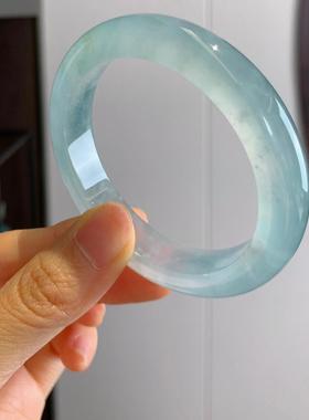 冰种玉手镯晴水色女款正圈