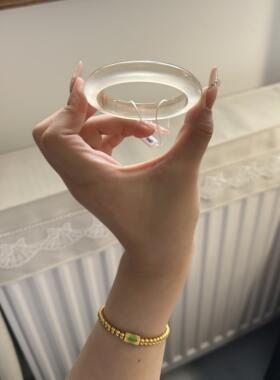 金髓含光香槟金高冰玉髓手镯女款