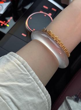 治愈小物新中式翡翠平替手镯女款