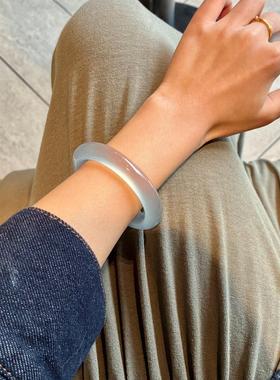 冰种天空蓝玉石手镯轻奢显白女款