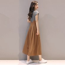 2025新款夏季背带阔腿裤女宽松显瘦雪纺垂感九分高腰小个子裙裤子
