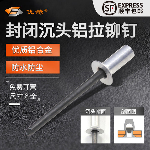 优赫封闭防水型沉头平头型12616