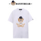 DANNYBEAR时尚 轻奢T恤情侣款 休闲小熊印花清爽短袖 透气棉男女款