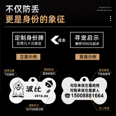 狗狗项圈不锈钢P链牵引绳金毛拉布拉多中大型犬防丢定制宠物狗链