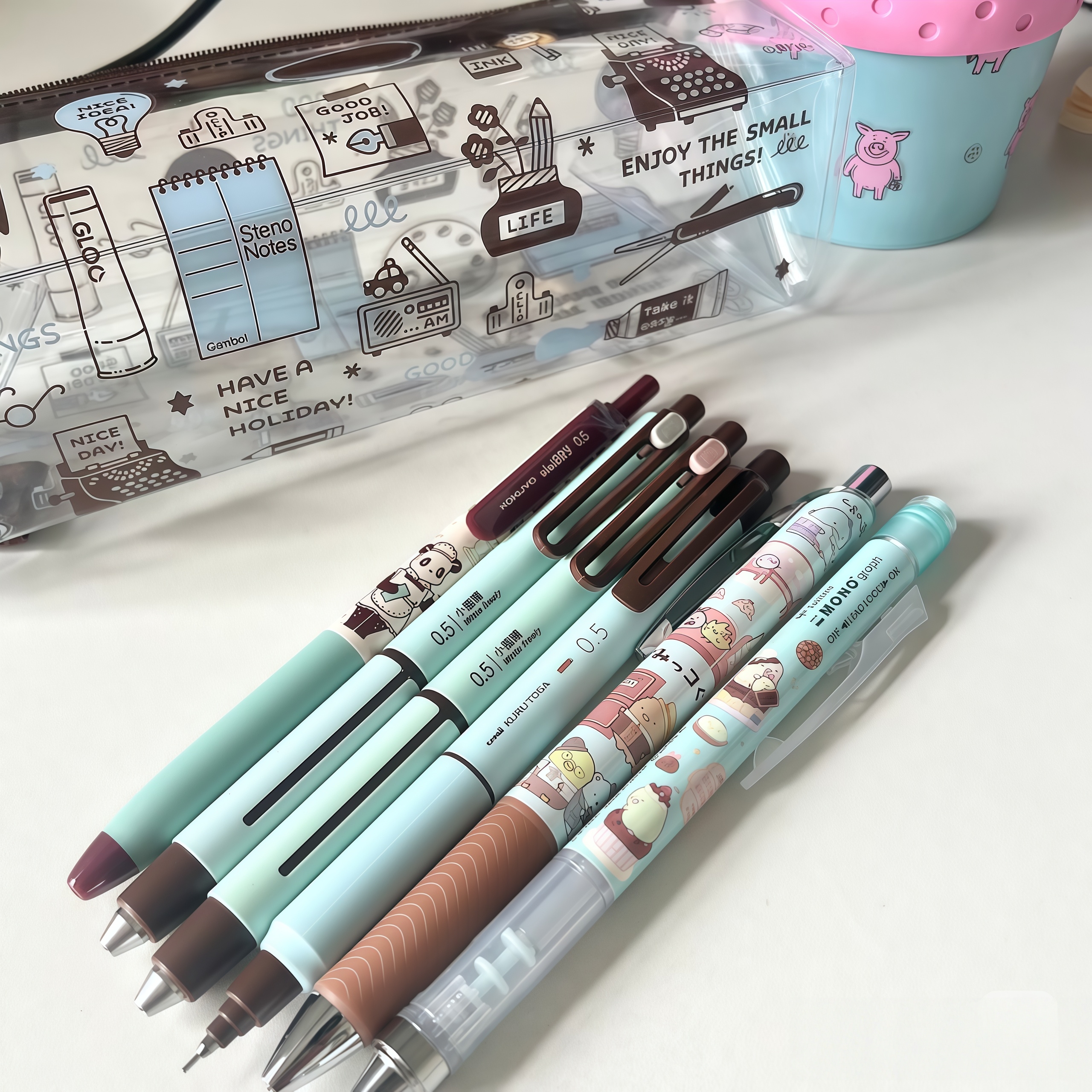 KOKUYO国誉薄巧笔刷题按动中性笔