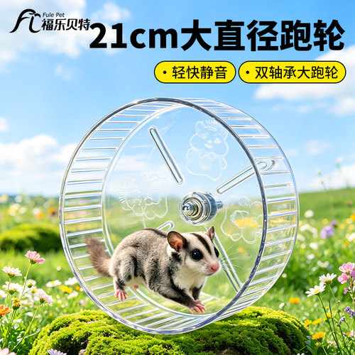 蜜袋鼯大尺寸跑轮21cm静音仓鼠跑轮