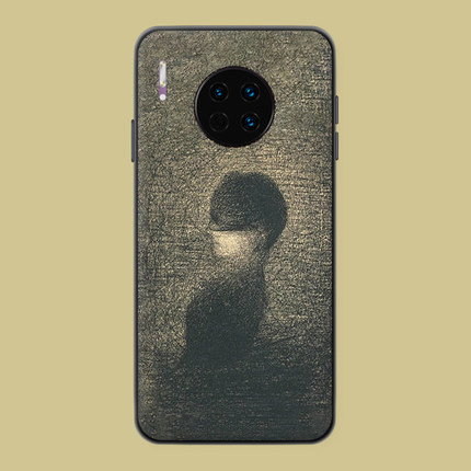 适用于素描手机壳华为mate40Pro复古30美术生20x欧美艺术10青春版9