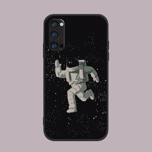 适用于oppo硅胶软手机壳findx3pro/r17/reno/5/7/ace2太空漫步创意