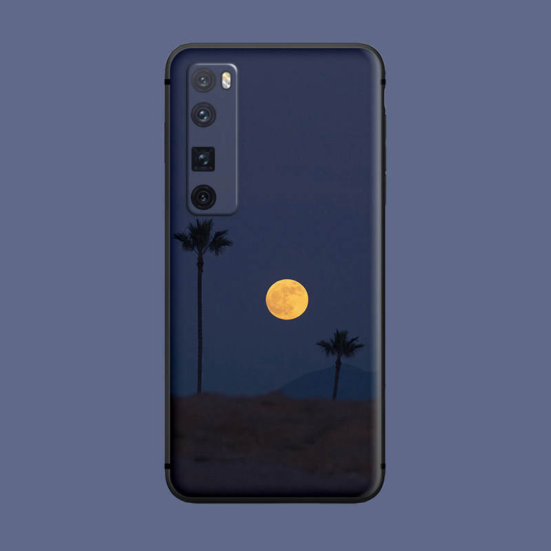 适用于冷淡风夜晚手机壳华为nova9/8Pro创意小众7se//5i/4e磨砂软