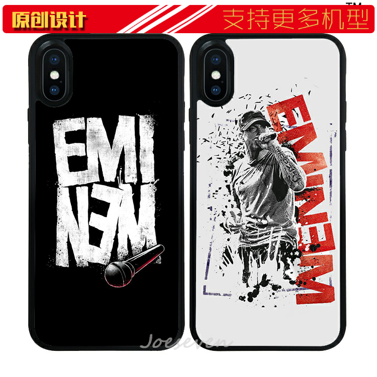 适用于rap说唱Eminem姆爷iPhoneXSMAX手机壳XR苹果12防摔7嘻哈11pro