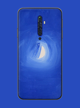 适用于Reno/5/7pro冷淡蓝色oppofindx3手机壳ace2复古R15艺术R17软