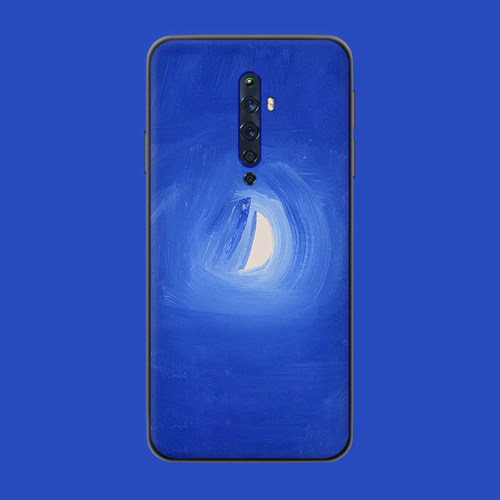 适用于Reno/5/7pro冷淡蓝色oppofindx3手机壳ace2复古R15艺术R17软