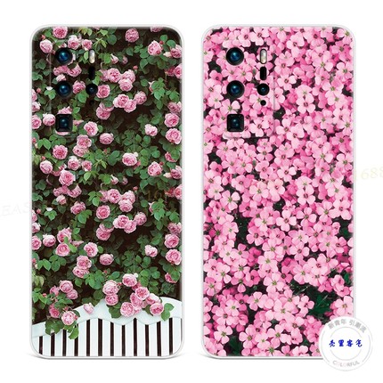 知性玫瑰花适用于华为p40手机壳P60P50p30p20pro+文艺p10p9plus唯美女款软e十art