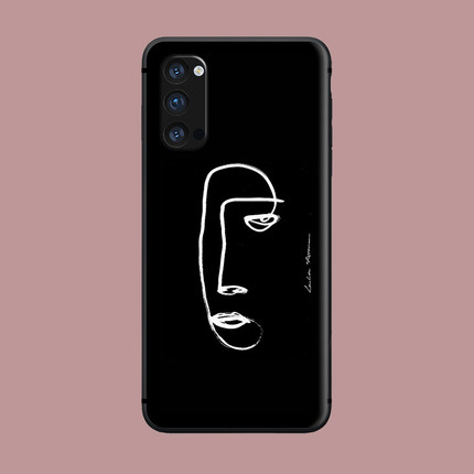 适用于oppo冷淡风简约Findx3手机壳reno/5pro/7se/ace2硅胶R17/R15