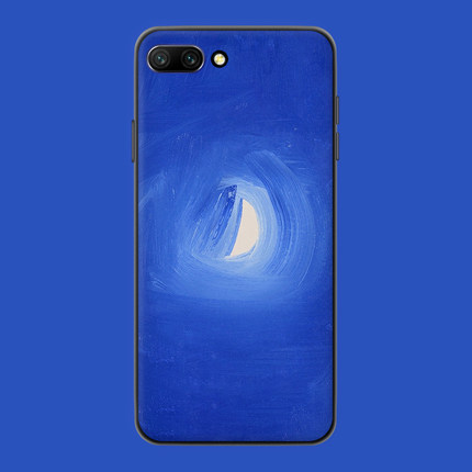 适用于蓝色月亮荣耀v40/v30Pro手机壳50se/20s/10/60美术油画硅胶软
