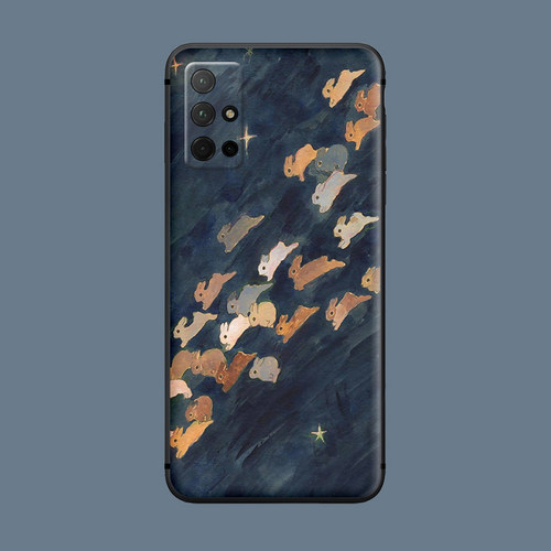 适用于复古油画手机壳荣耀v40/v30s磨砂防摔软20Pro可爱兔子50se/60