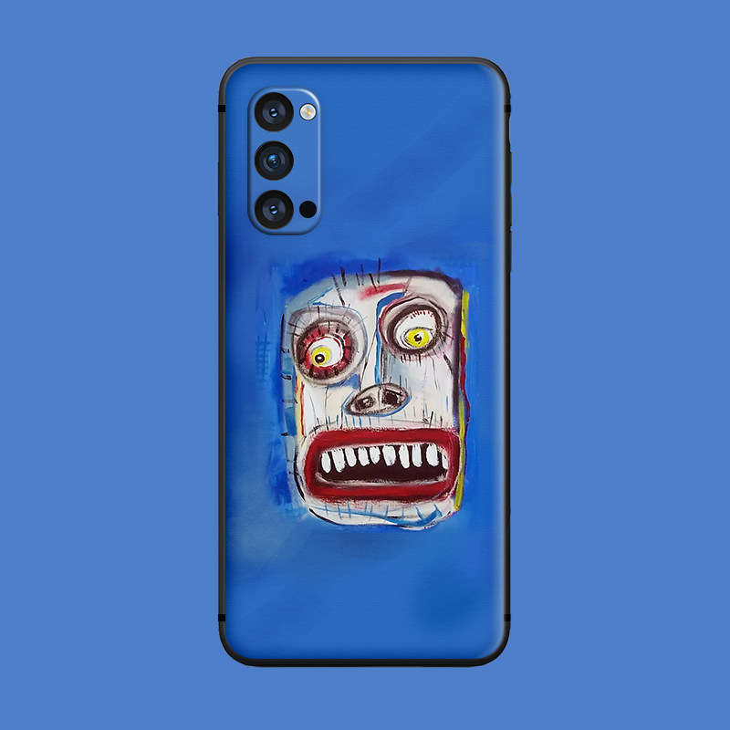 适用于oppo大脸涂鸦Findx3手机壳reno/5pro/7se/ace2硅胶软R17/R15