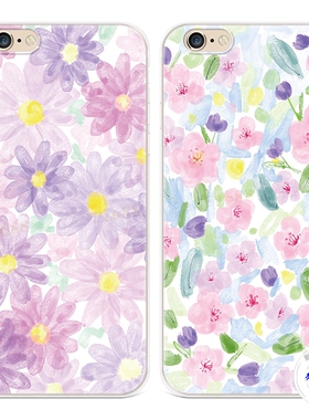 日韩风花卉适用于iPhone13苹果8plus手机壳14promax女款软6s7少女心5se第一1二2三3代五六七八