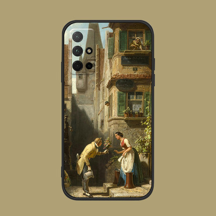 适用于手机壳荣耀v40/v30pro硅胶防摔20/9/50se/30s/60油画送花男人