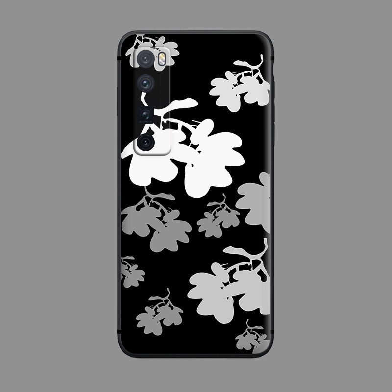 适用于磨砂防摔手机壳华为nova9/7pro/8se冷淡风ins花朵/4e/5z原创