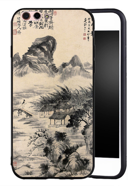 适用于华为包邮oppoR11壳手机R11Sr9硅胶软R9Splus男女款古风山水mi