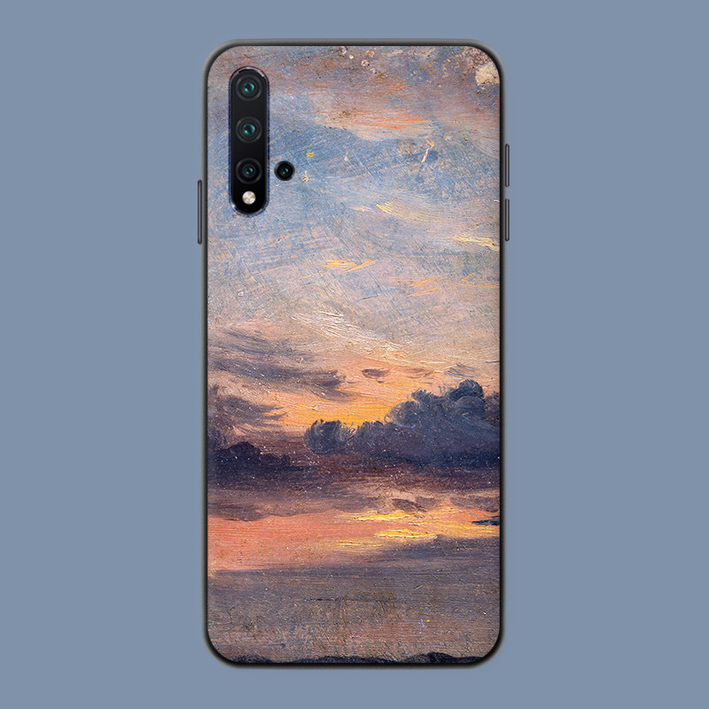 适用于康斯太勃尔手机壳华为nova9/7pro/8se/晚霞欧美复古艺术5z/4