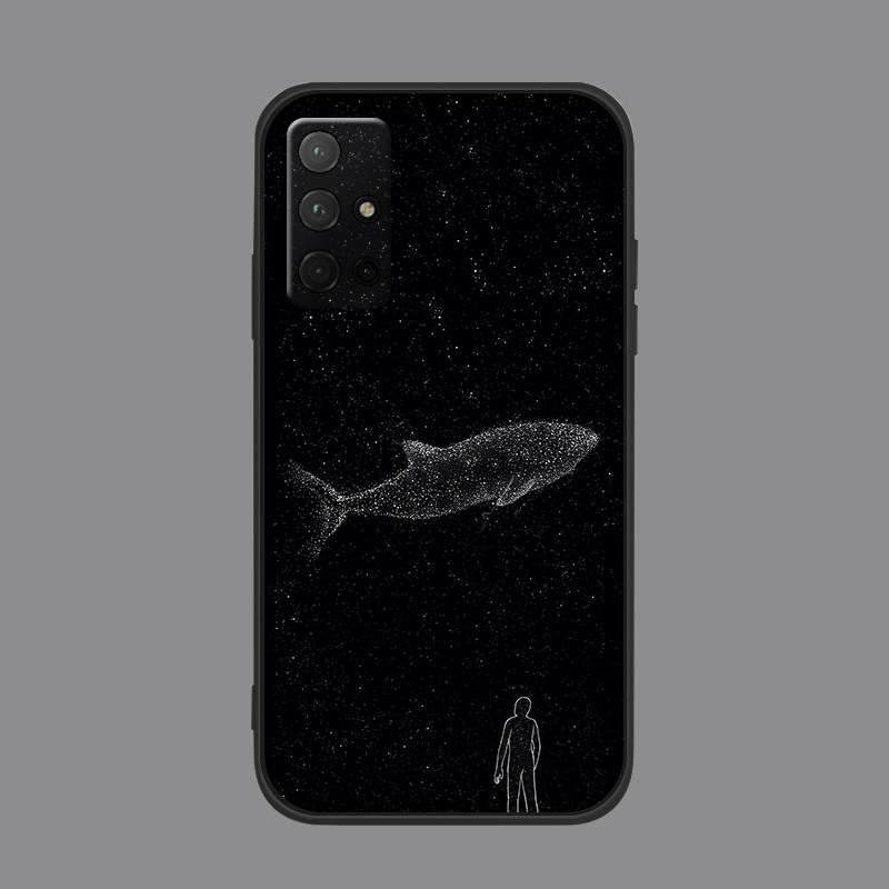 适用于天鱼行空荣耀v30pro手机壳v40/v8插画30s/20s硅胶软50se/9/60