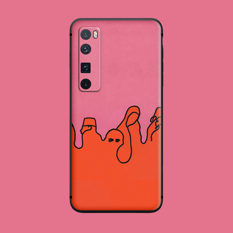 适用于意象创意华为nova9/8se/7pro手机壳/5t/4小众抽象油画磨砂软